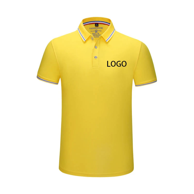 Summer Men And Women Polo Shirts Custom Logo Embroidery Print Polyester