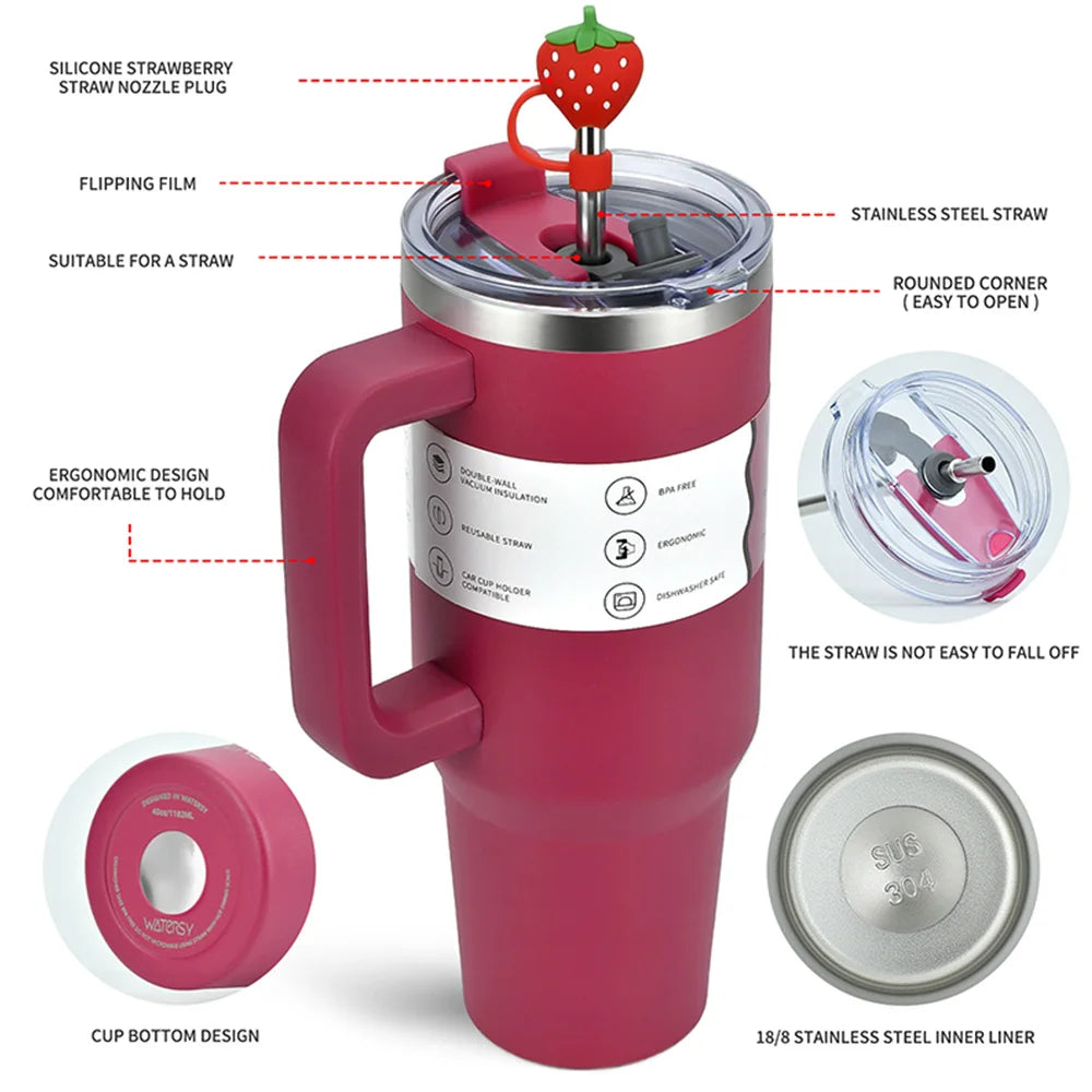 30oz/40OZ Stainless Steel Tumbler Large Capacity Thermal Bottle Double Vacuum Flasks Keep