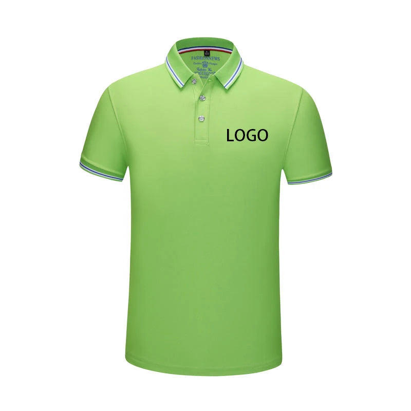 Summer Men And Women Polo Shirts Custom Logo Embroidery Print Polyester