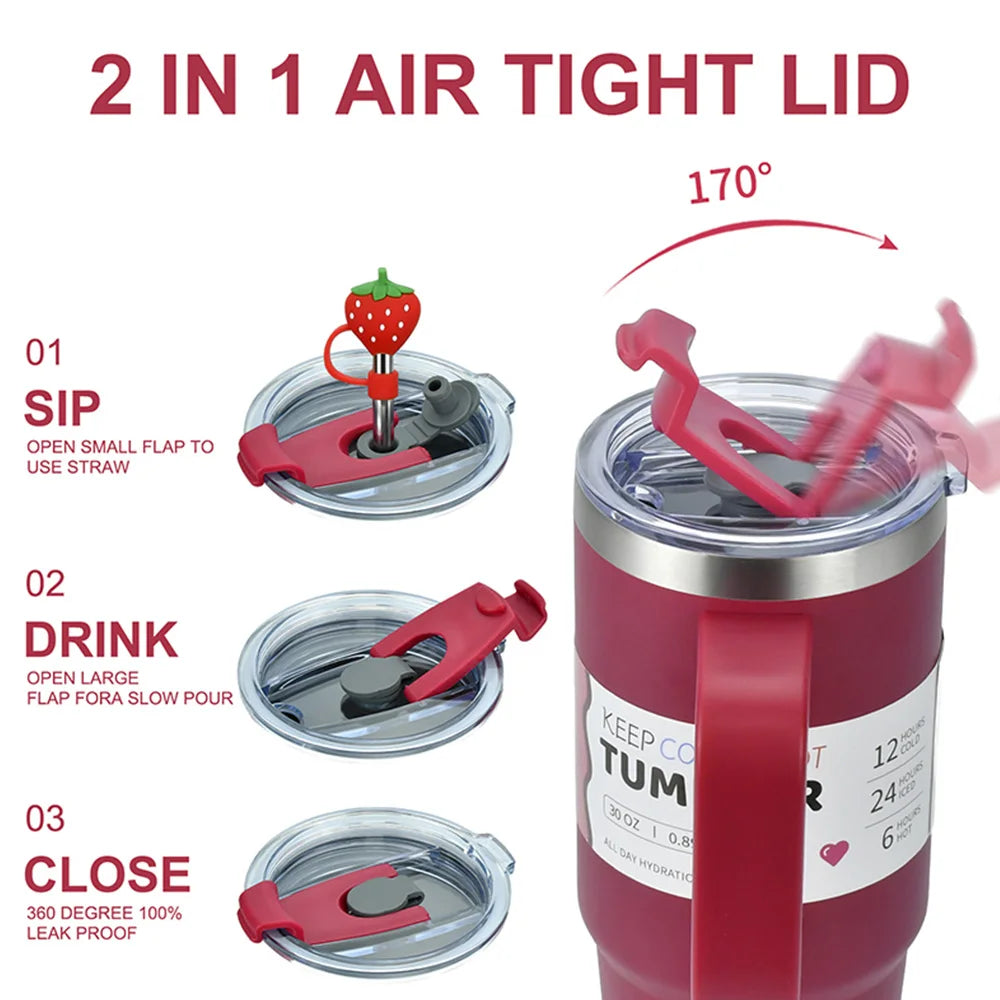 30oz/40OZ Stainless Steel Tumbler Large Capacity Thermal Bottle Double Vacuum Flasks Keep