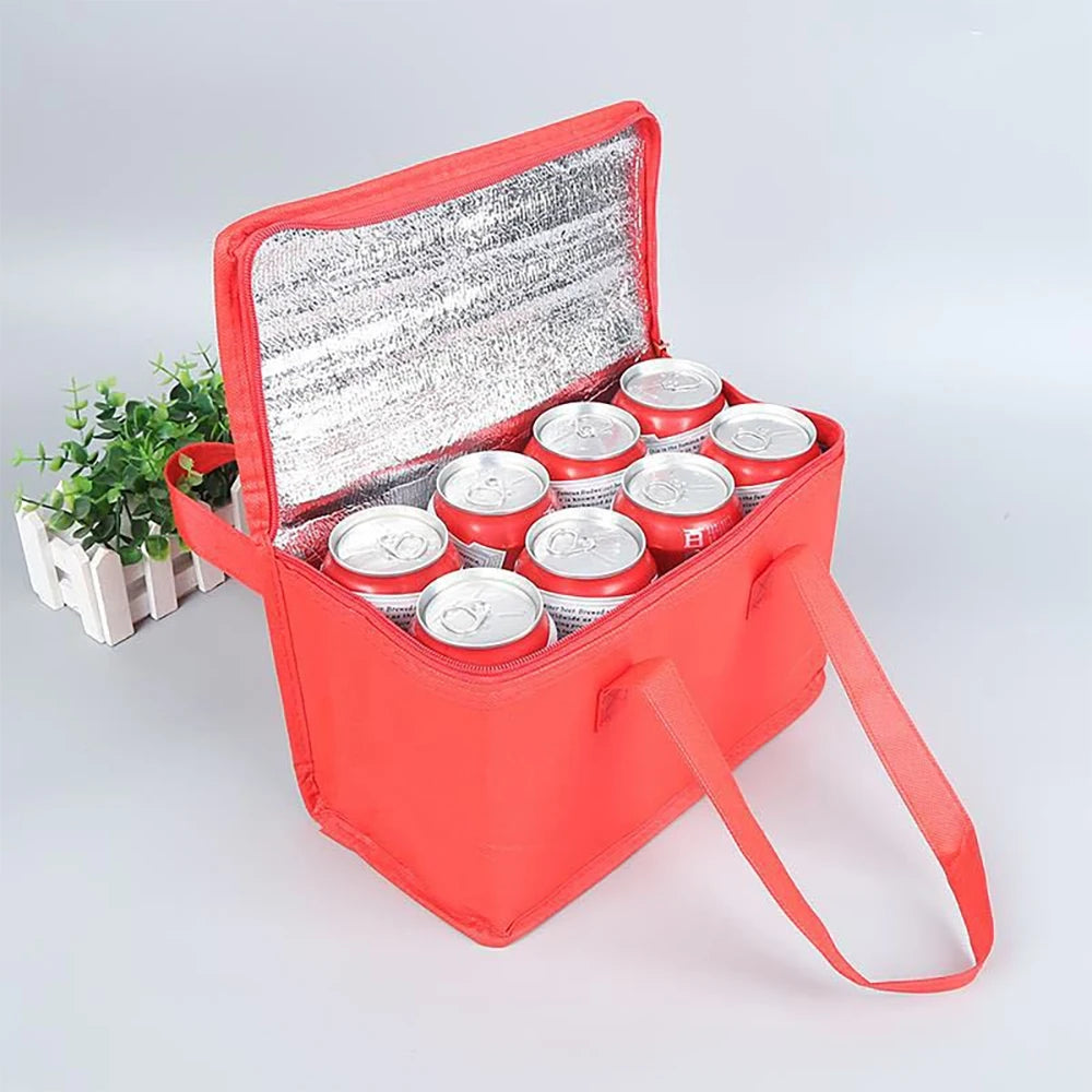 Portable Lunch Cooler Bag Folding Insulation Picnic Ice Pack Food Thermal Bag