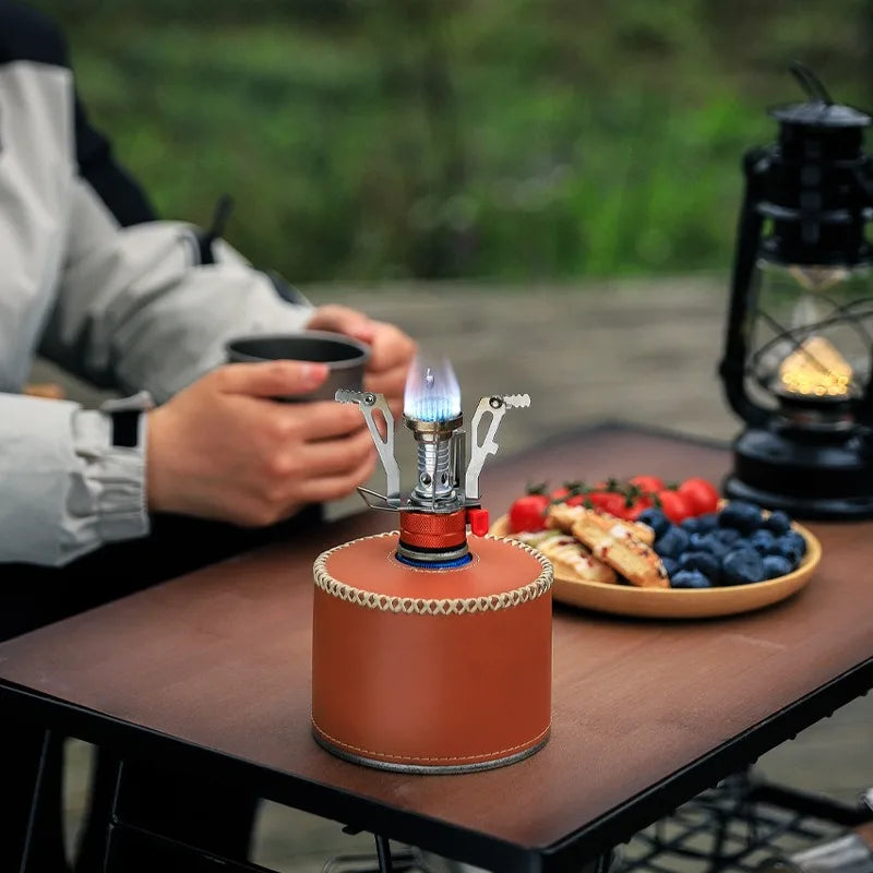Foldable Outdoor Stove Ultra-light Alloy Mini Gas Stove for Camping
