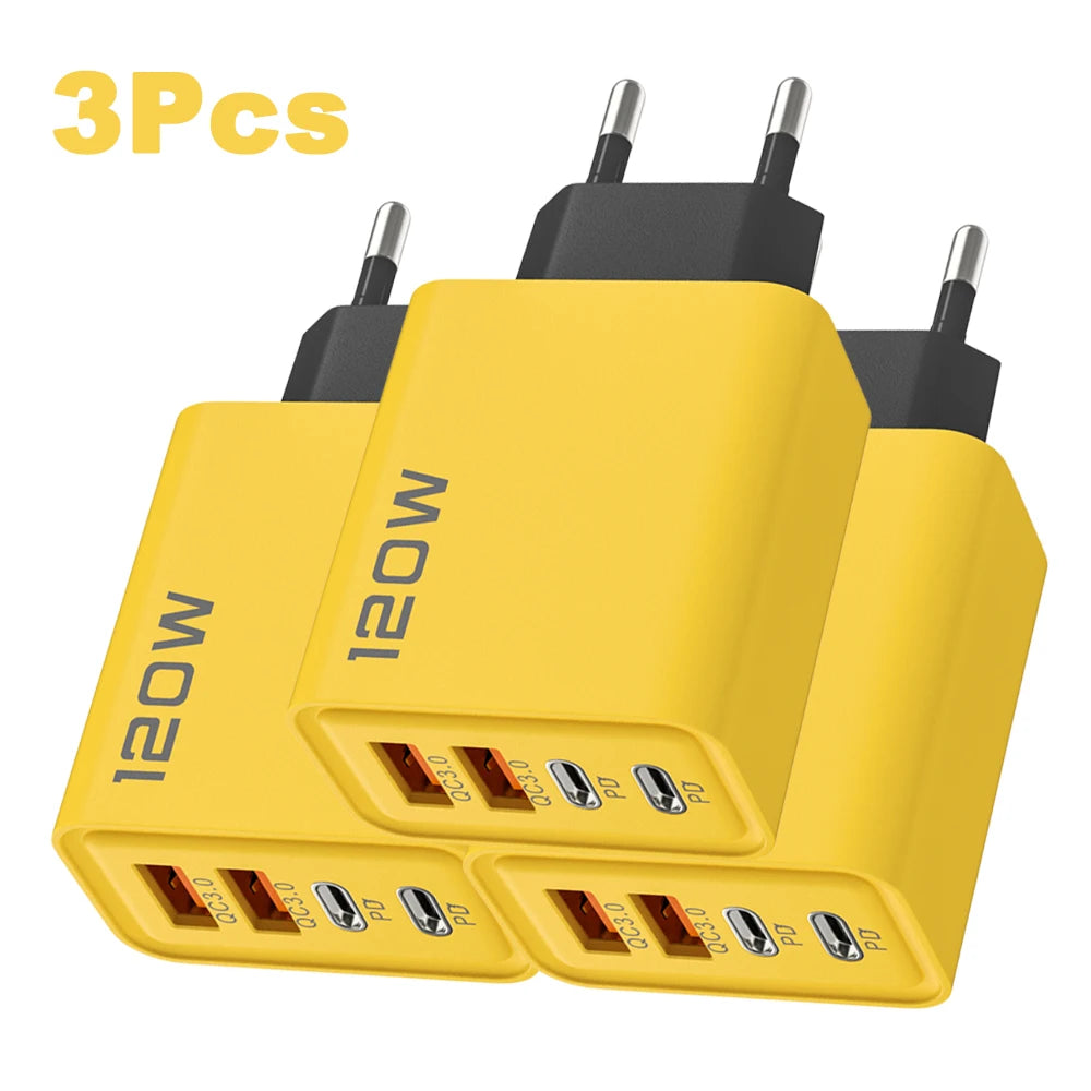 4 Ports USB C PD Charger Quick Charge 3.0 Type C