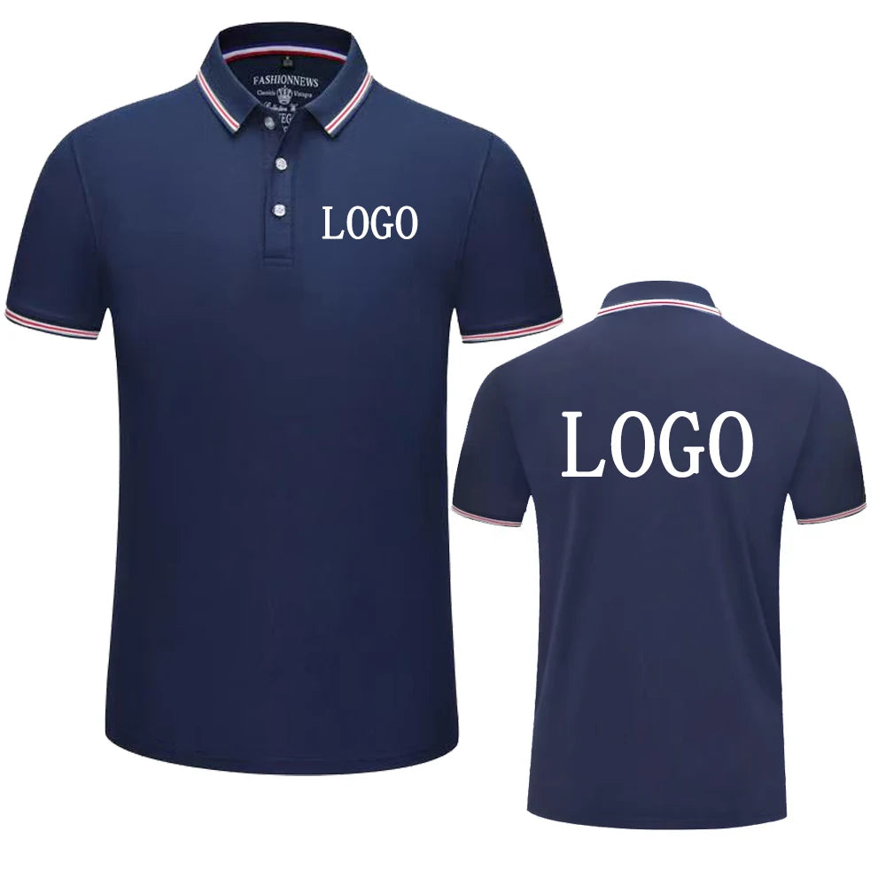 Summer Men And Women Polo Shirts Custom Logo Embroidery Print Polyester