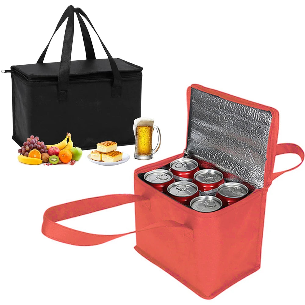 Portable Lunch Cooler Bag Folding Insulation Picnic Ice Pack Food Thermal Bag