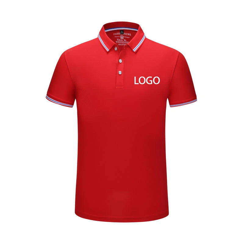 Summer Men And Women Polo Shirts Custom Logo Embroidery Print Polyester
