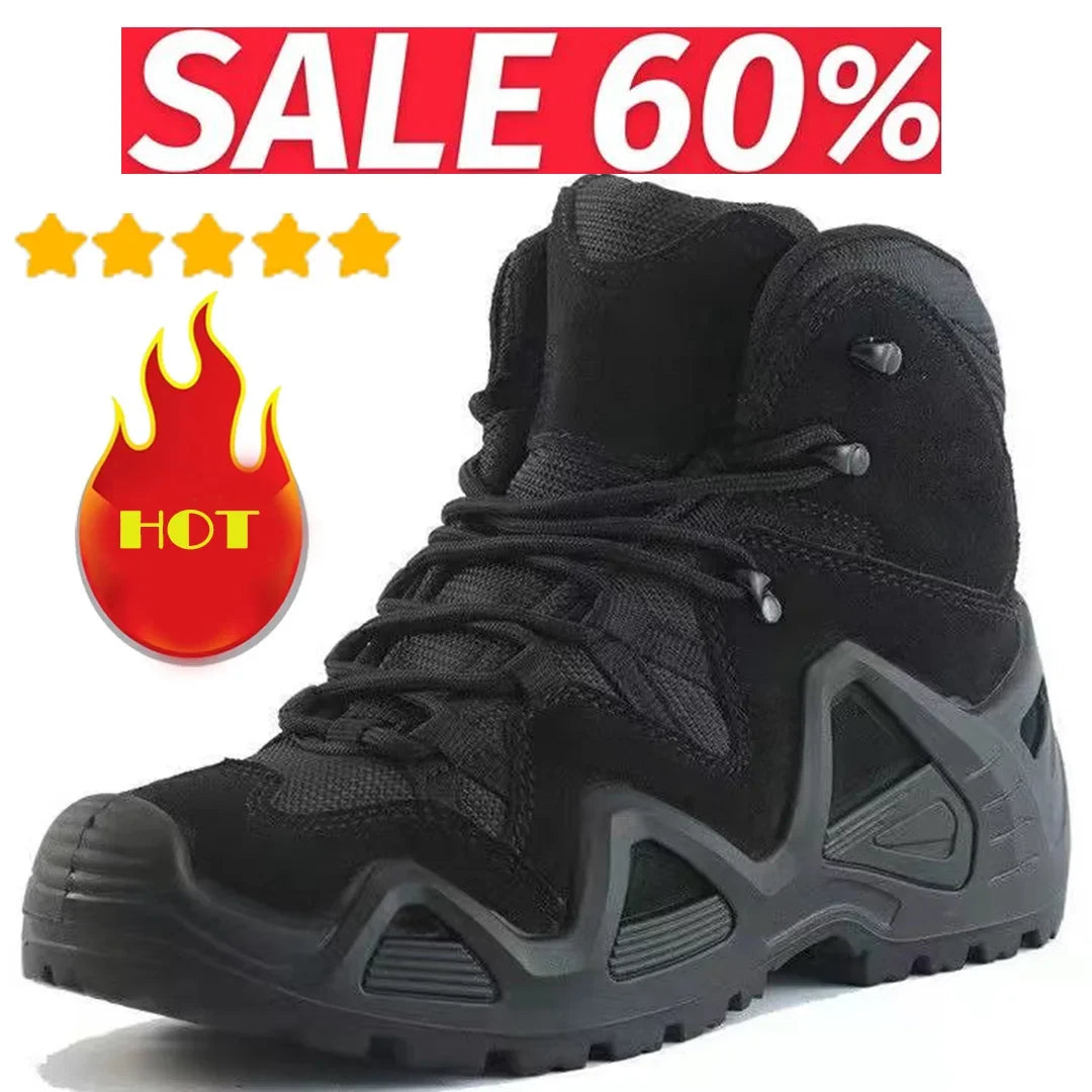 Mens Combat Tactical Boots WaterProof Outdoor Hiking