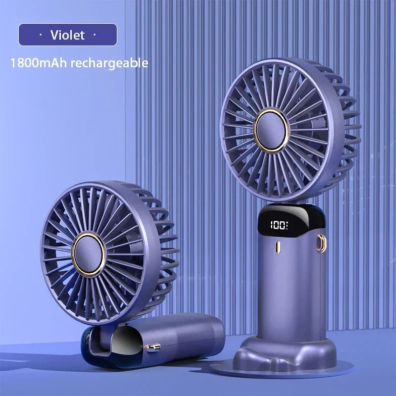 Handheld Mini Fan Foldable Portable Neck Hanging
