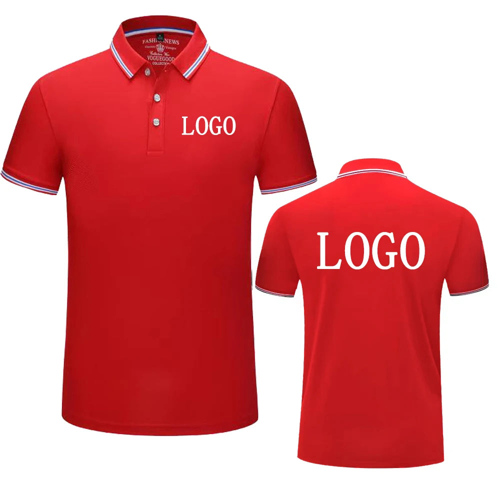 Summer Men And Women Polo Shirts Custom Logo Embroidery Print Polyester