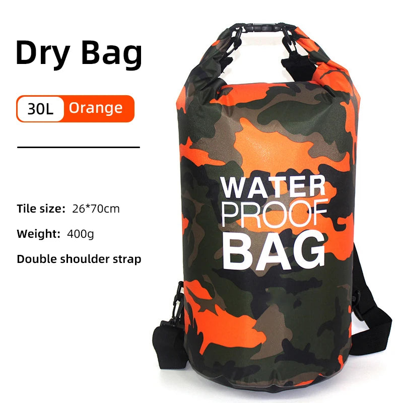 30L 15L Waterproof Dry Bags With Wet Separation Pocket