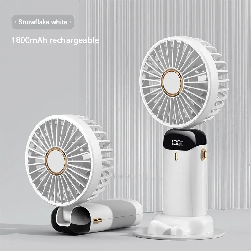 Handheld Mini Fan Foldable Portable Neck Hanging