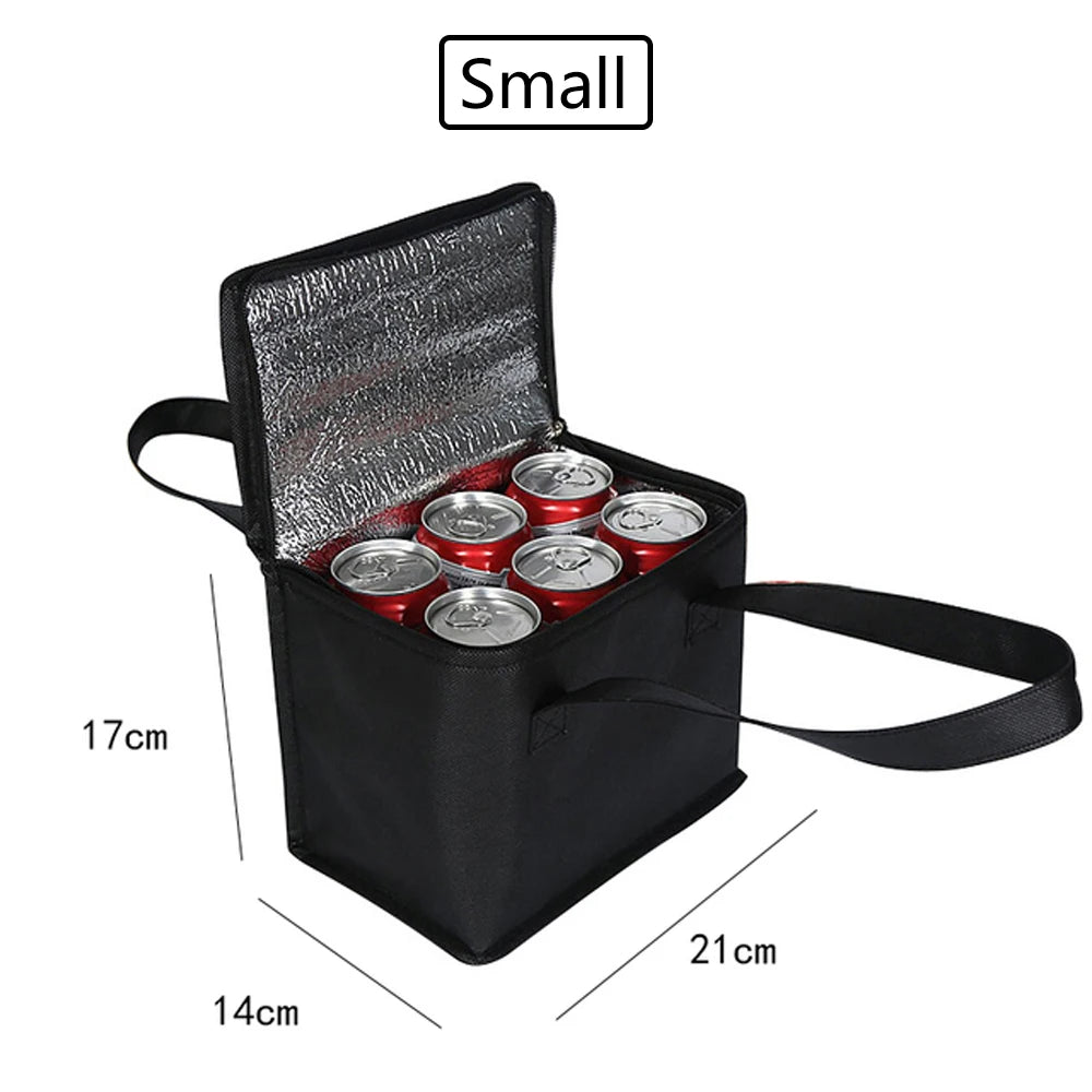 Portable Lunch Cooler Bag Folding Insulation Picnic Ice Pack Food Thermal Bag