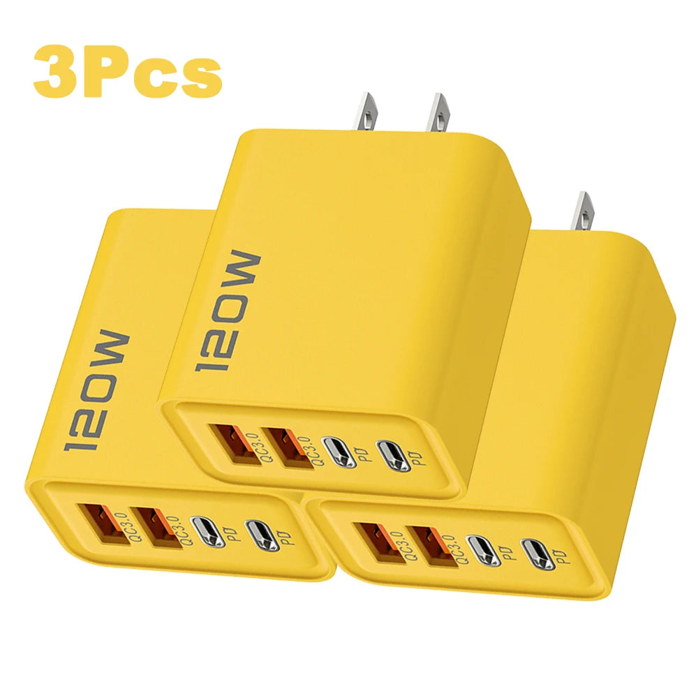 4 Ports USB C PD Charger Quick Charge 3.0 Type C