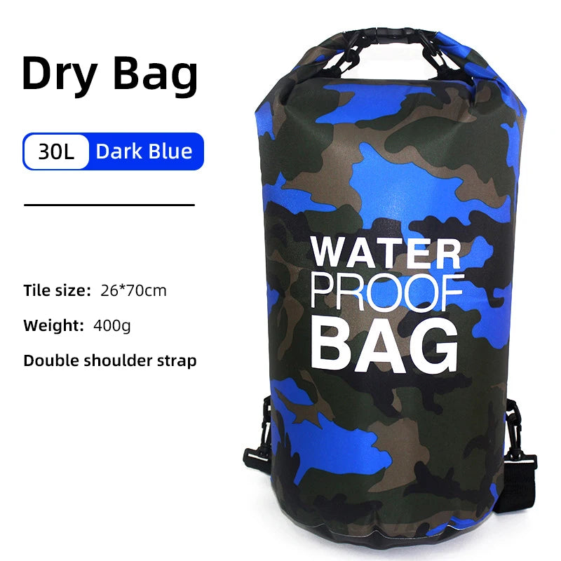 30L 15L Waterproof Dry Bags With Wet Separation Pocket