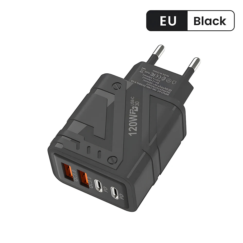 4 Ports USB C PD Charger Quick Charge 3.0 Type C