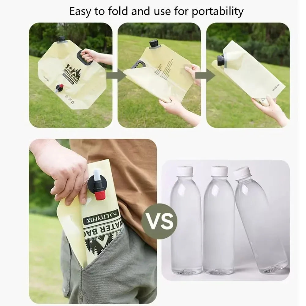 Outdoor Water Storage Bag 8L With Faucet Valve Travel Camping