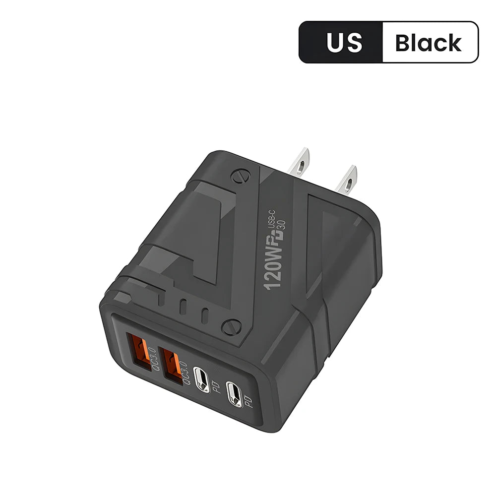 4 Ports USB C PD Charger Quick Charge 3.0 Type C