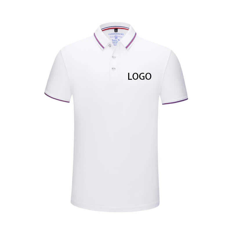 Summer Men And Women Polo Shirts Custom Logo Embroidery Print Polyester