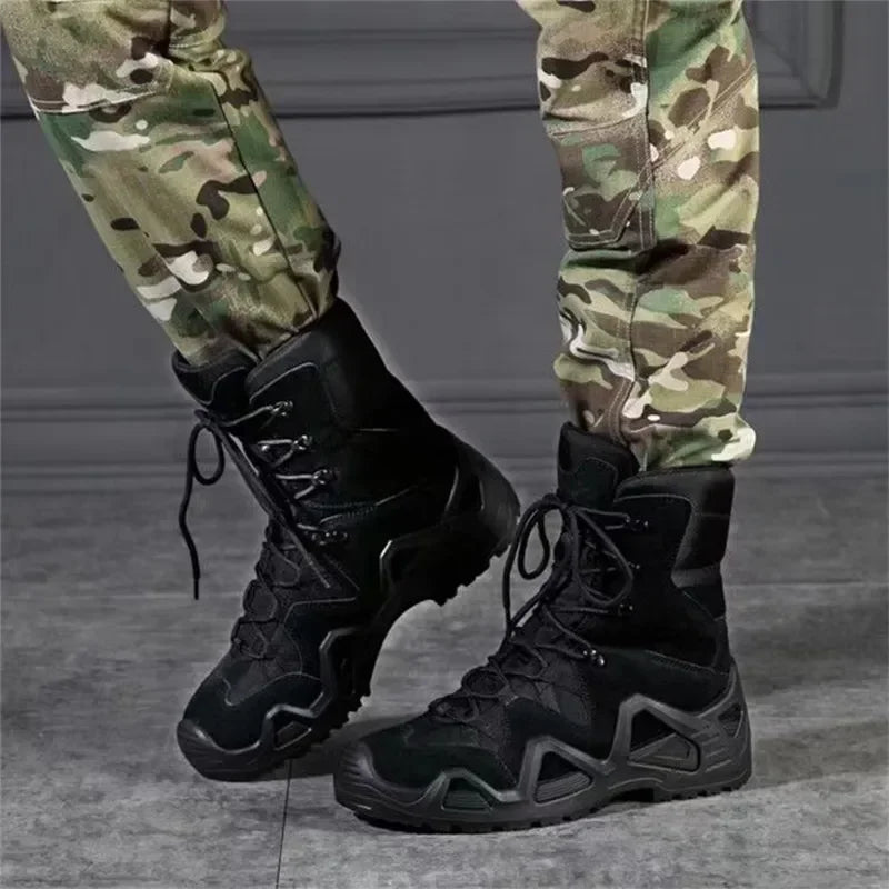 Mens Combat Tactical Boots WaterProof Outdoor Hiking