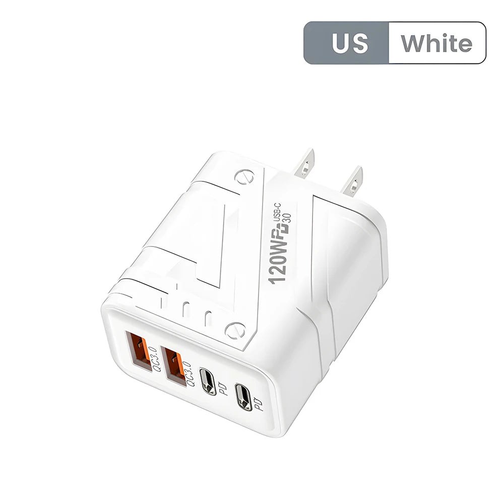 4 Ports USB C PD Charger Quick Charge 3.0 Type C