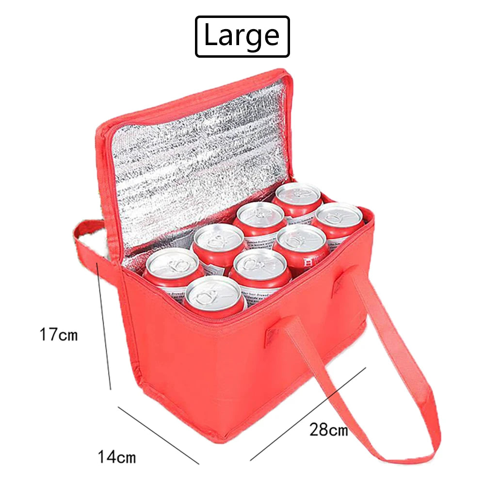 Portable Lunch Cooler Bag Folding Insulation Picnic Ice Pack Food Thermal Bag
