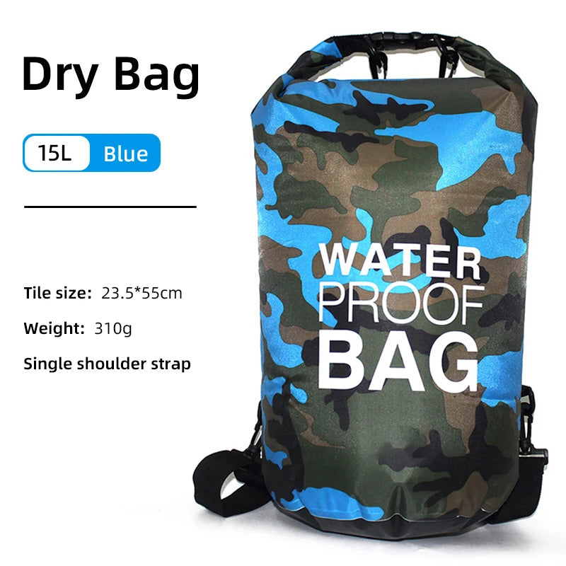 30L 15L Waterproof Dry Bags With Wet Separation Pocket