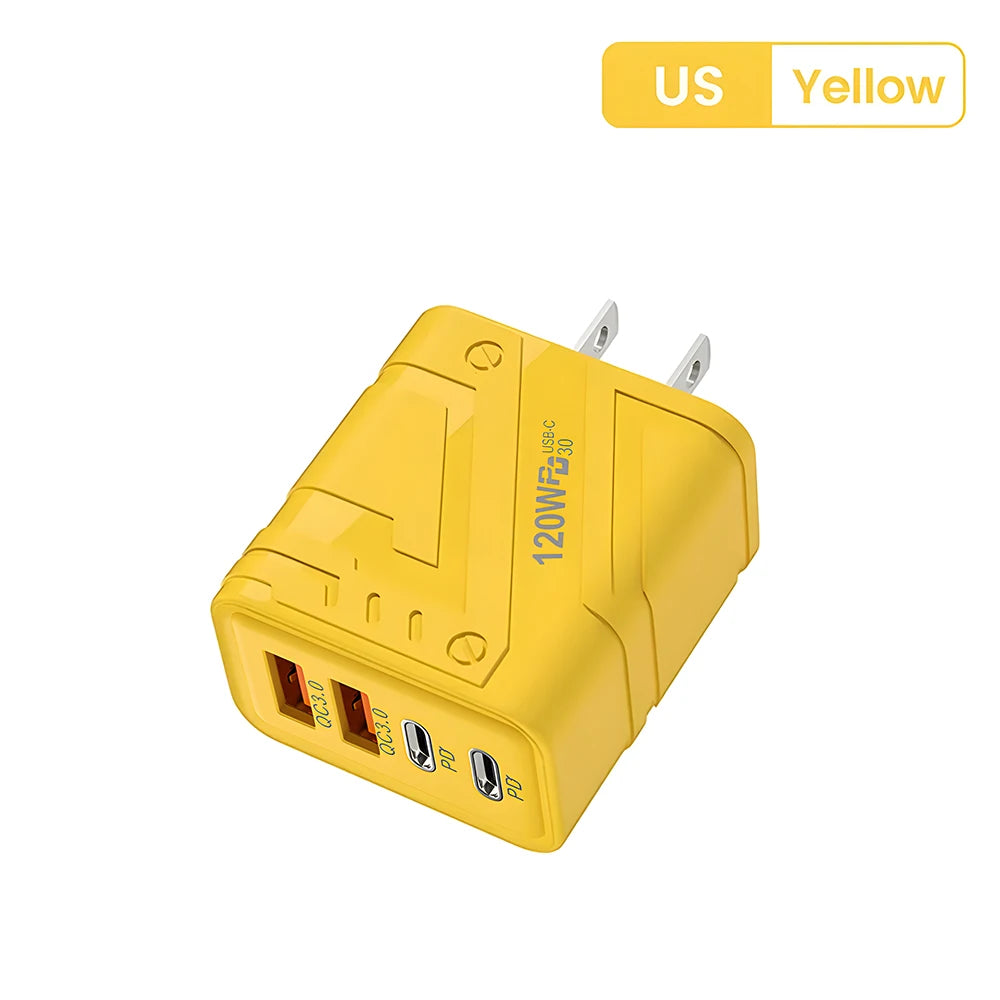 4 Ports USB C PD Charger Quick Charge 3.0 Type C