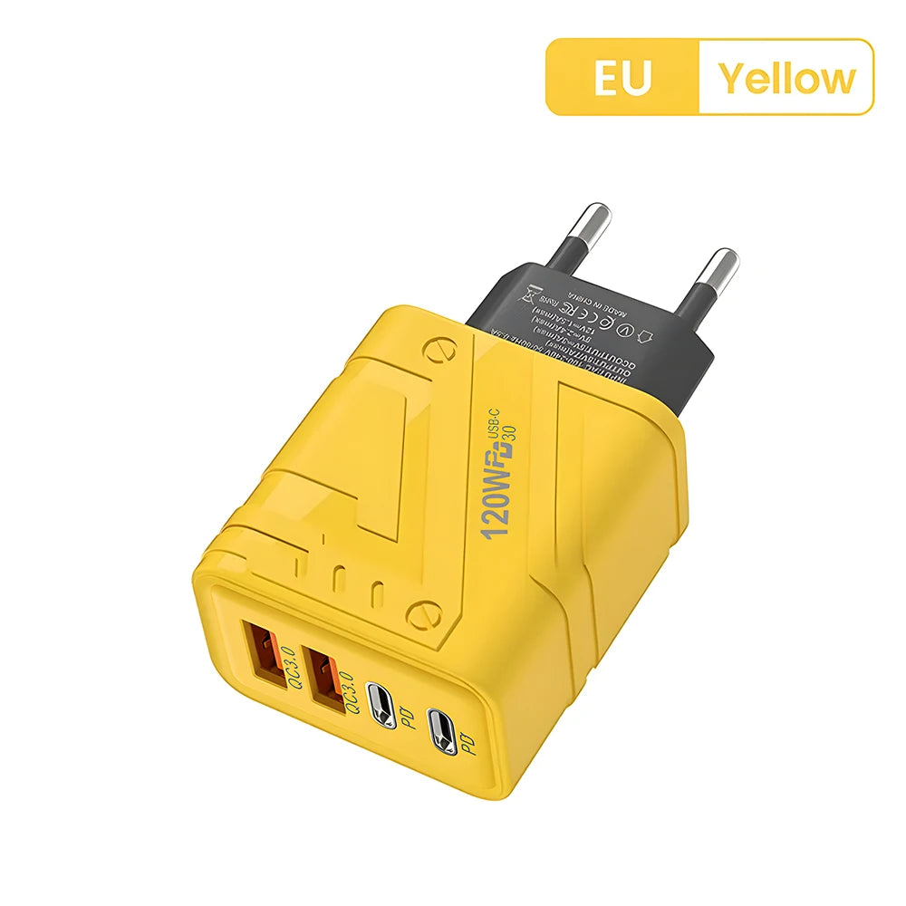 4 Ports USB C PD Charger Quick Charge 3.0 Type C