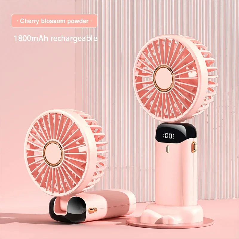 Handheld Mini Fan Foldable Portable Neck Hanging