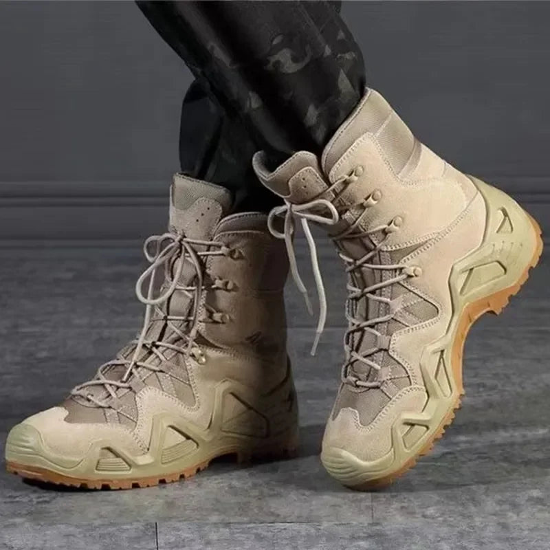 Mens Combat Tactical Boots WaterProof Outdoor Hiking
