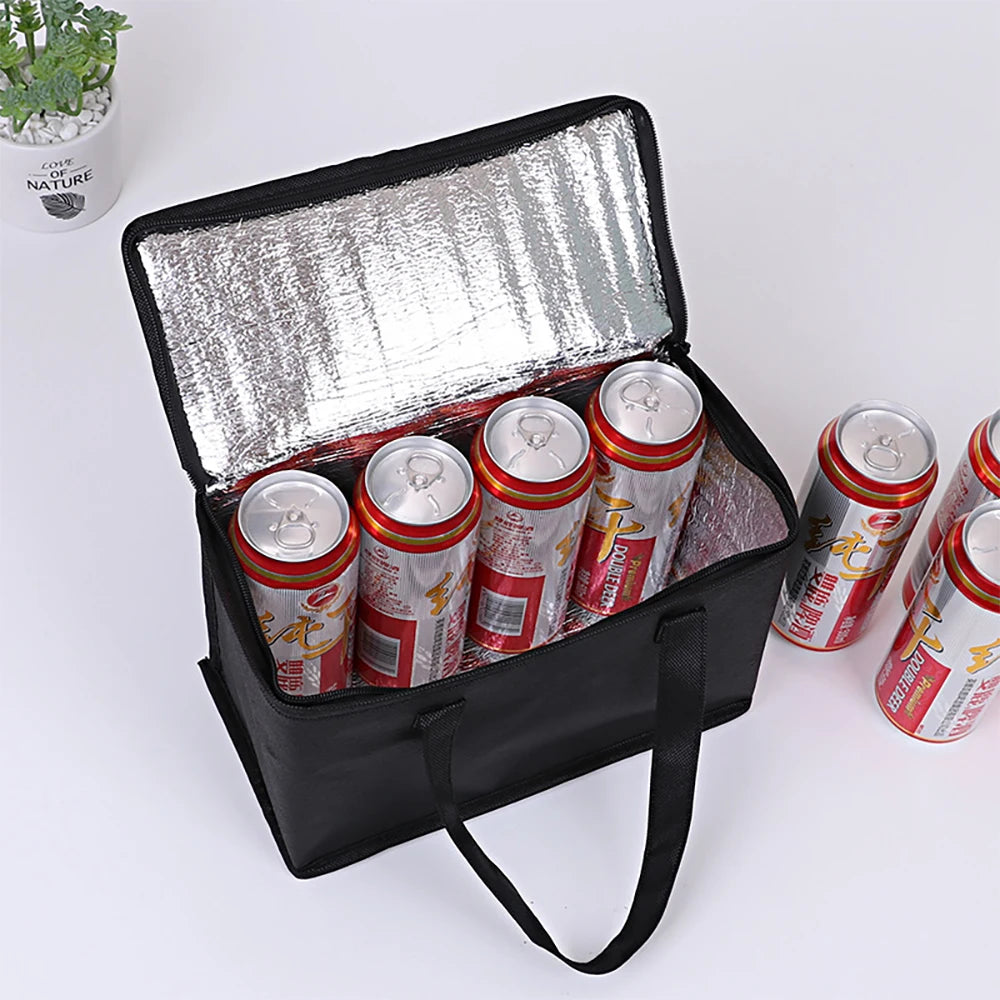 Portable Lunch Cooler Bag Folding Insulation Picnic Ice Pack Food Thermal Bag