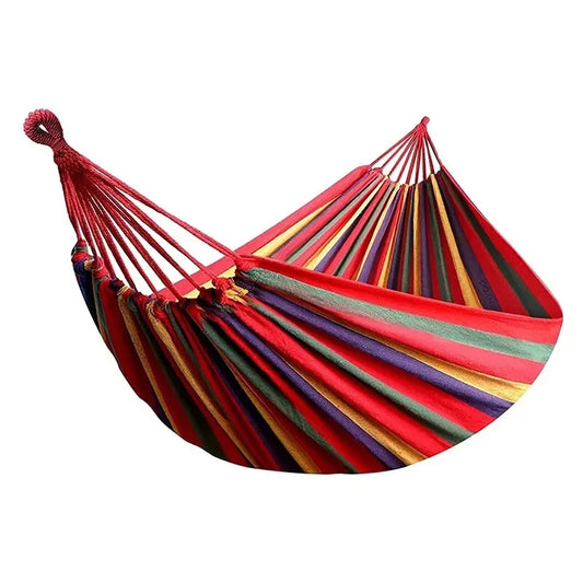 WESTTUNE Outdoor Canvas Hammock Camping Swing  with Tree Ropes Load-bearing