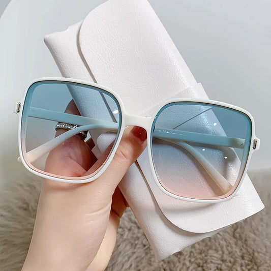 Vintage Oversized Square Sunglasses 2025 Women Fashion