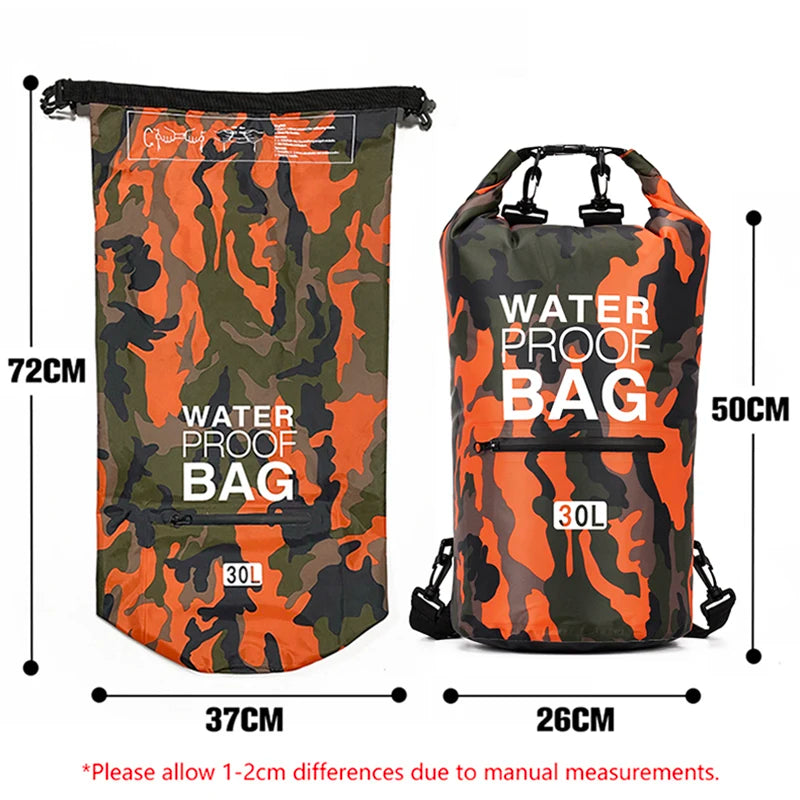 30L 15L Waterproof Dry Bags With Wet Separation Pocket