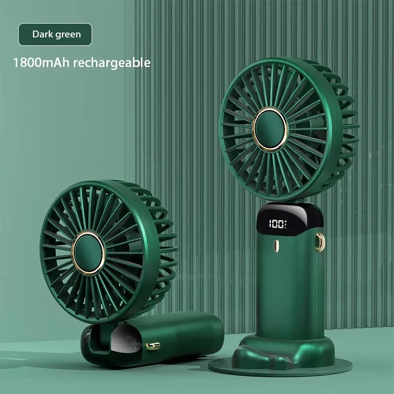 Handheld Mini Fan Foldable Portable Neck Hanging
