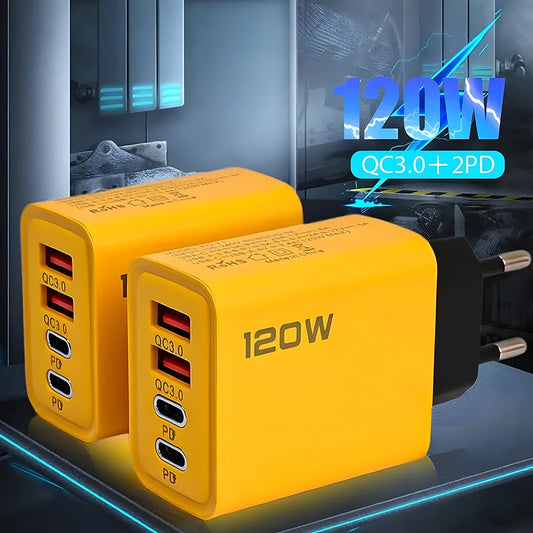 4 Ports USB C PD Charger Quick Charge 3.0 Type C