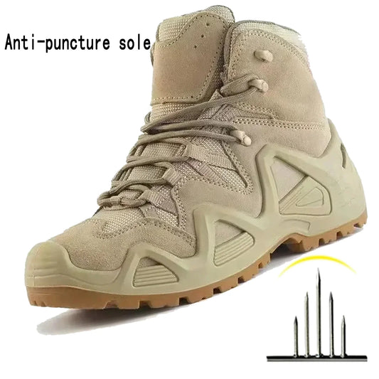 Mens Combat Tactical Boots WaterProof Outdoor Hiking